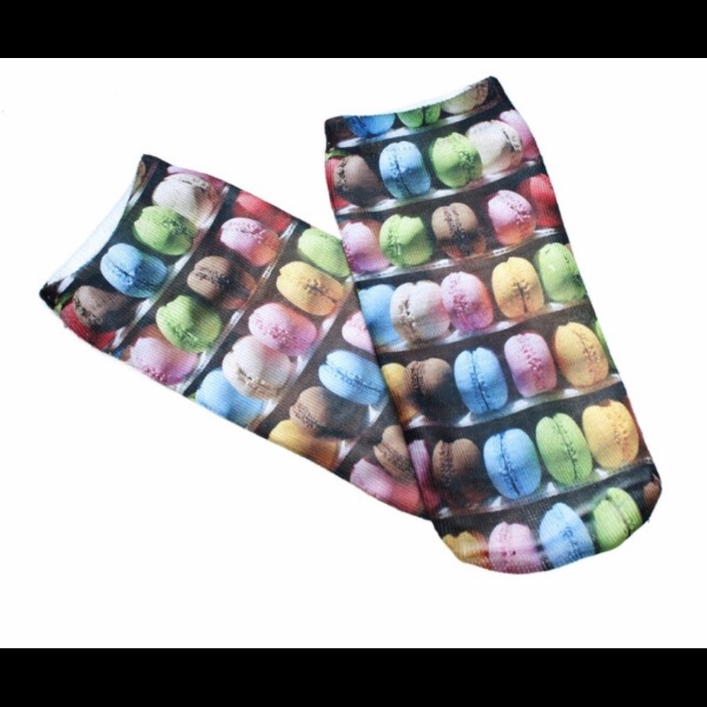 💥CLEARANCE💥Macaroon Neon Printed Low Rise Socks